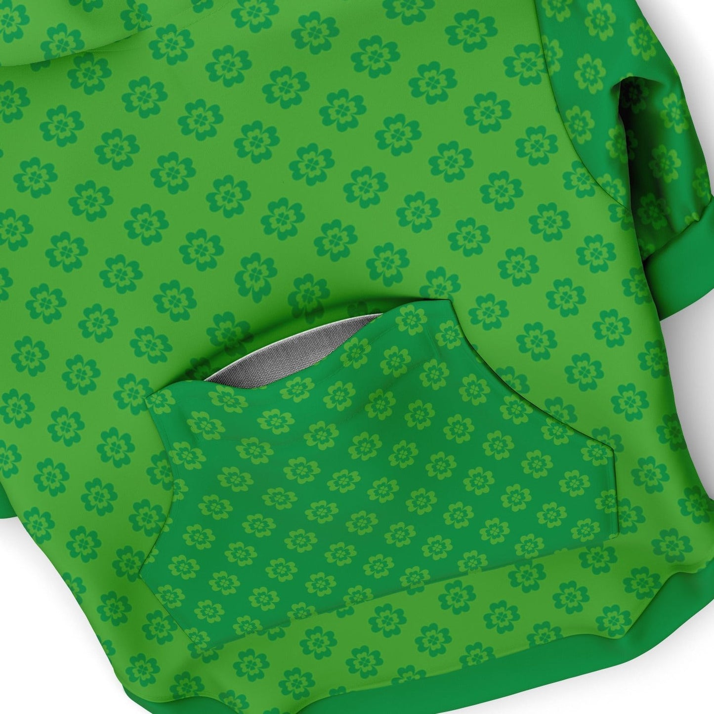 Dog Zip-Up Hoodie - St Patricks Day Leaves Clover