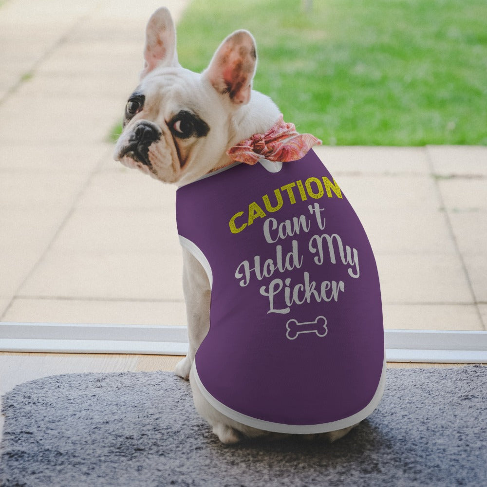 Caution Can't Hold My Licker Dog Shirt Tank Top