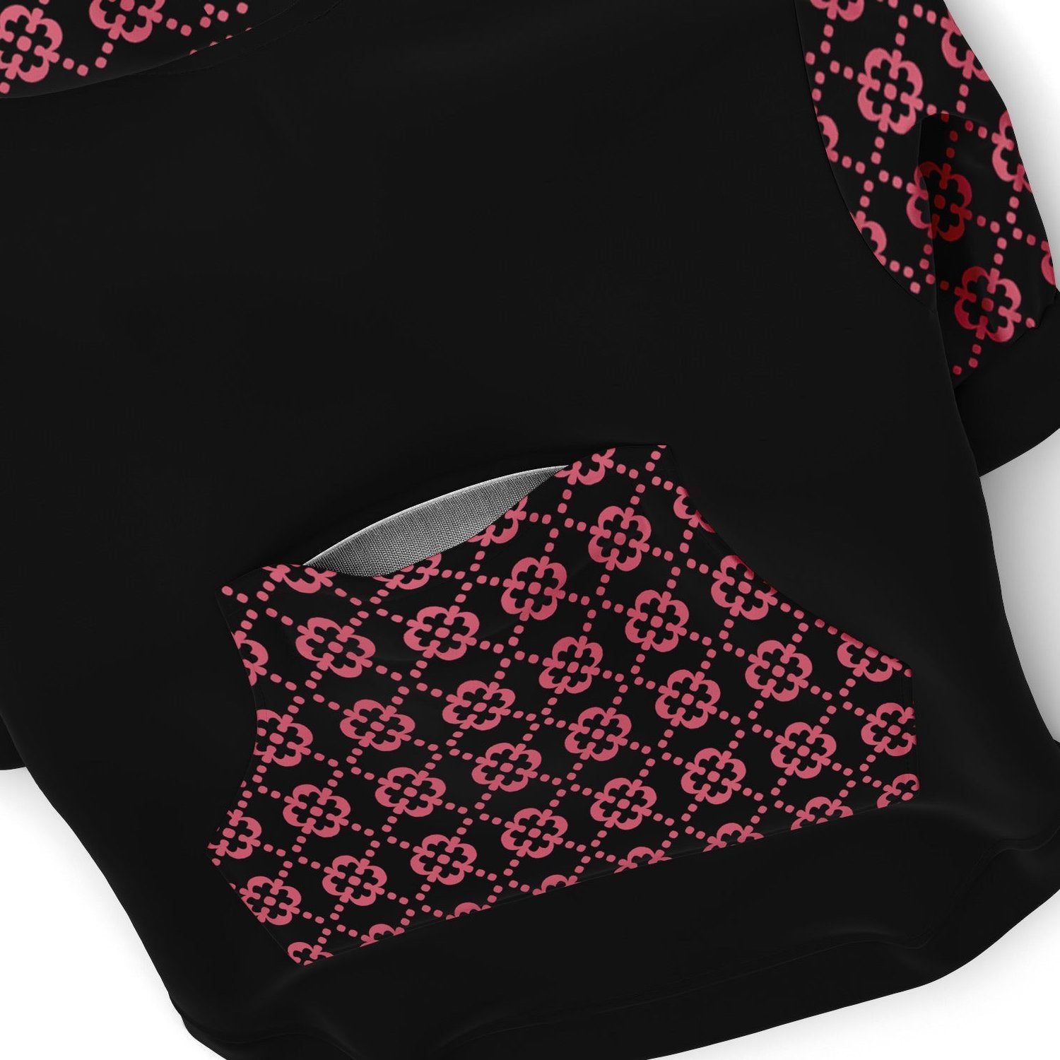 Fashion Dog Zip-Up Hoodie - Ornamental Pink Floral