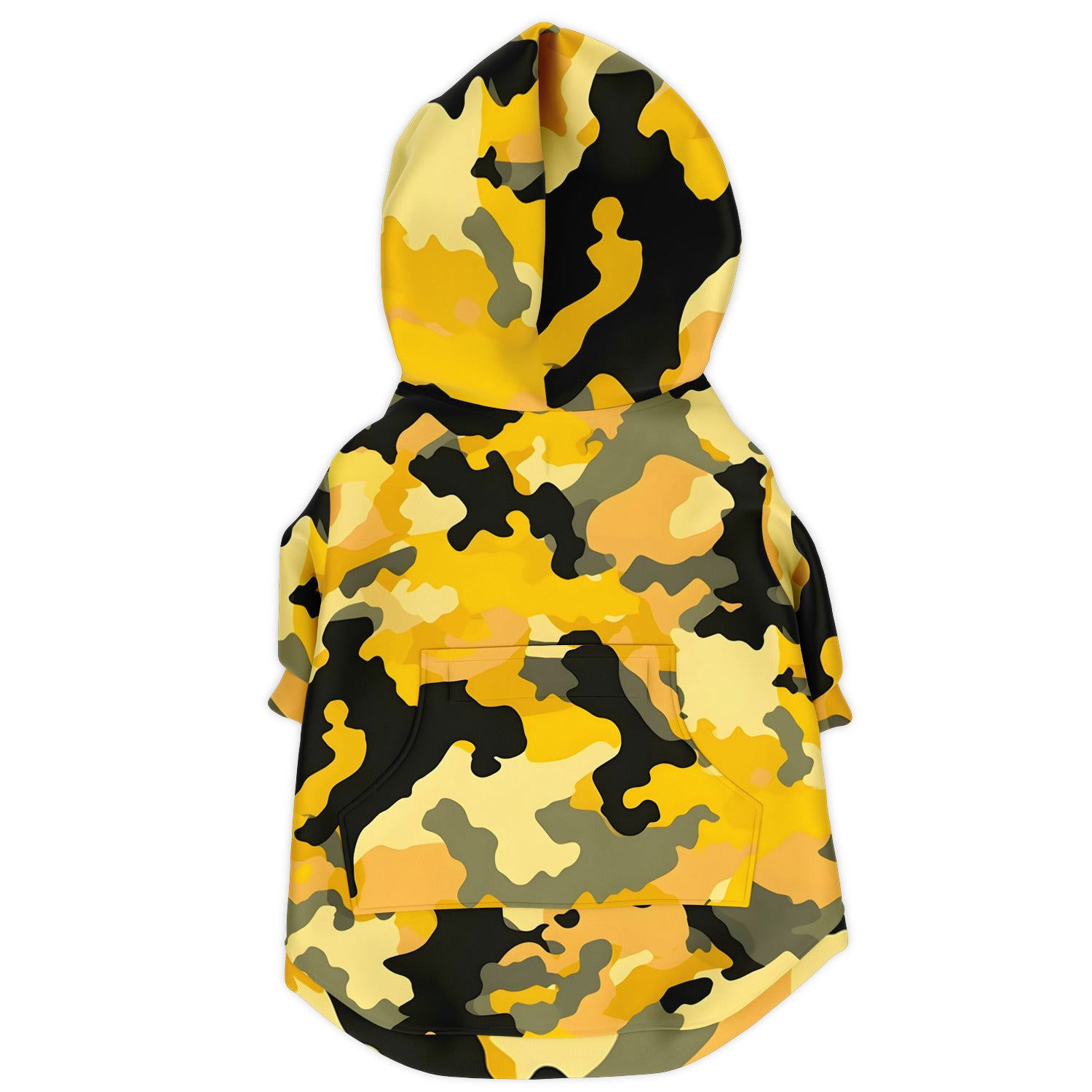 Dog Zip-Up Hoodie - Yellow Army Camouflage