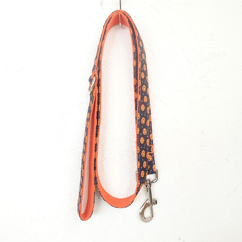 Halloween Style Collar With Bow Tie And Leash Set