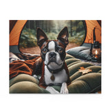Camping Boston Terrier Dog Puzzle (120, 252, 500-Piece)