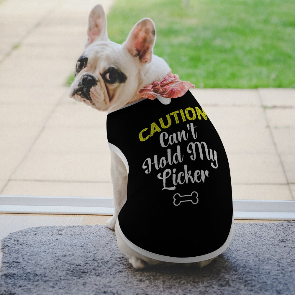 Caution Can't Hold My Licker Dog Shirt Tank Top