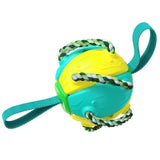 Interactive Dog Soccer Ball With Tabs Outdoor Training Toy