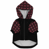 Fashion Dog Zip-Up Hoodie - Ornamental Pink Floral