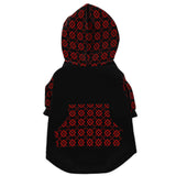Fashion Dog Zip-Up Hoodie - Ornamental Red Floral