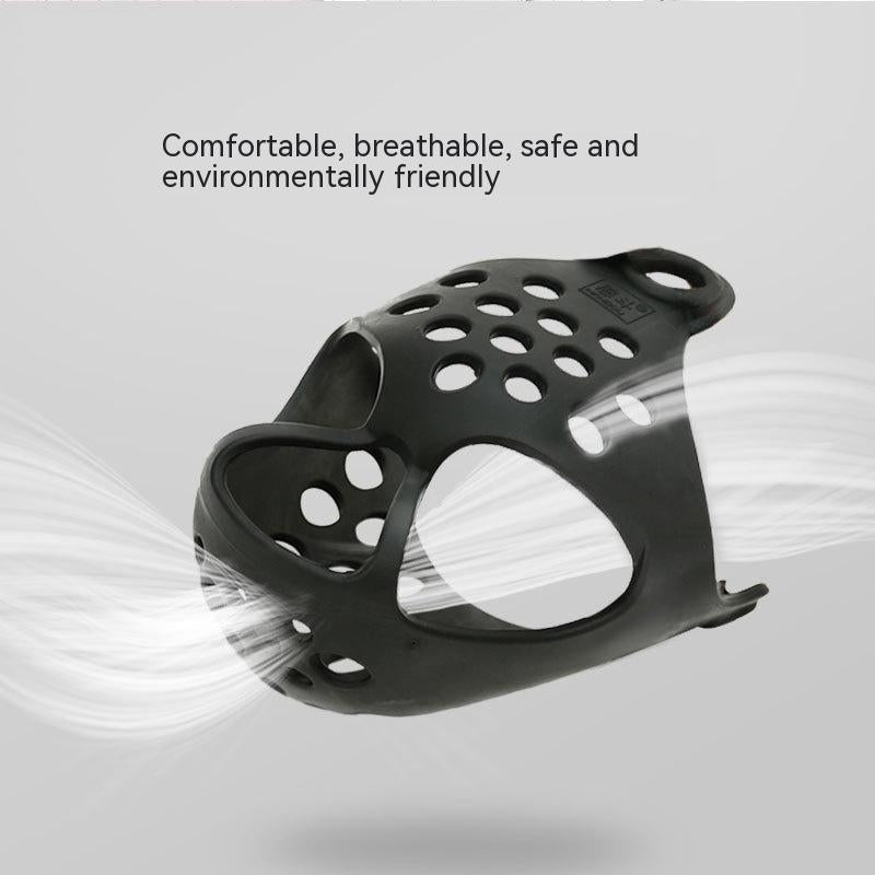 Boston Terrier Dog Muzzle Soft Rubber Anti-bite Mask