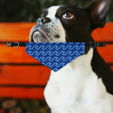Blue Waves Dog Bandana Collar