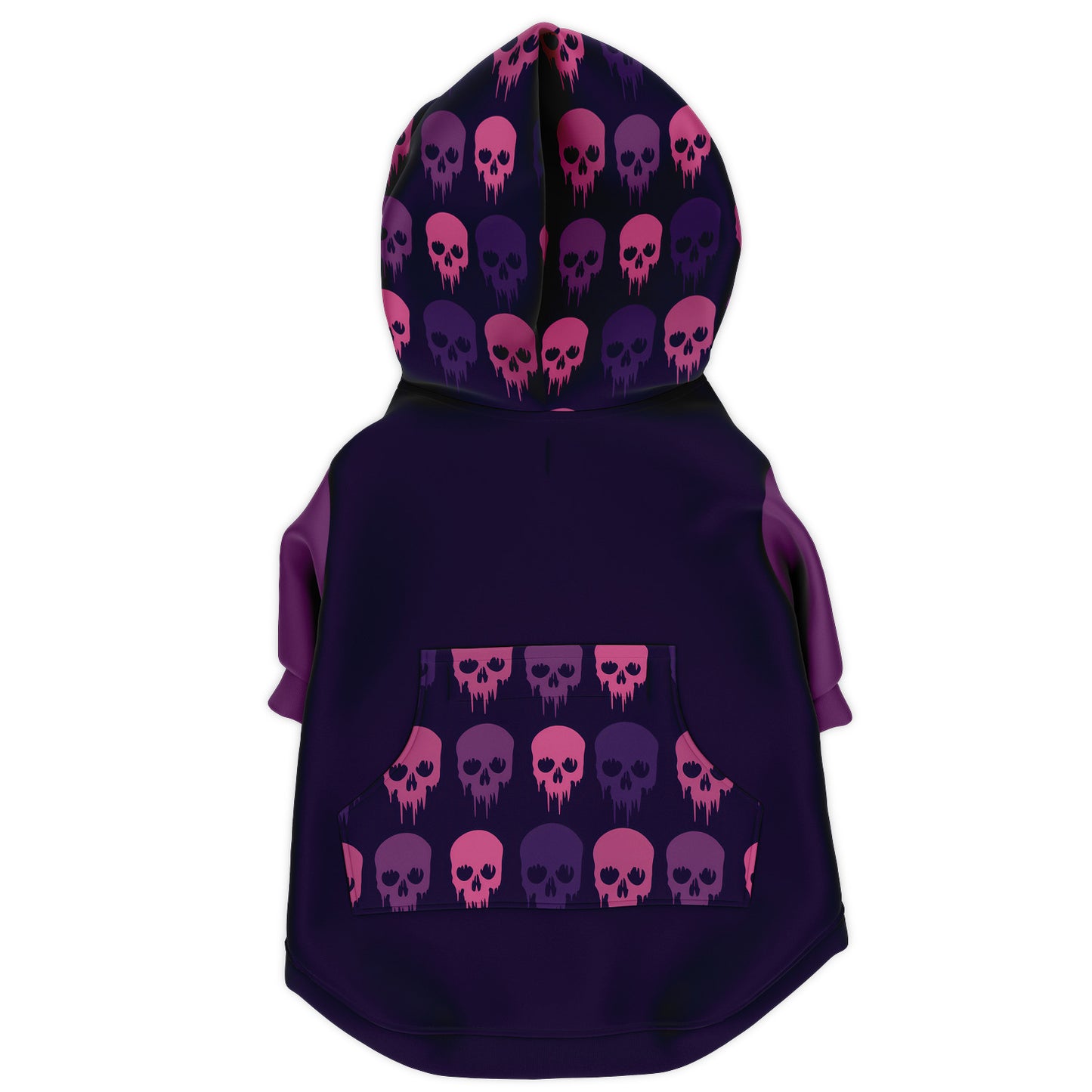 Dog Zip-Up Hoodie - Halloween Skulls