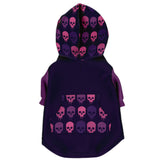 Dog Zip-Up Hoodie - Halloween Skulls