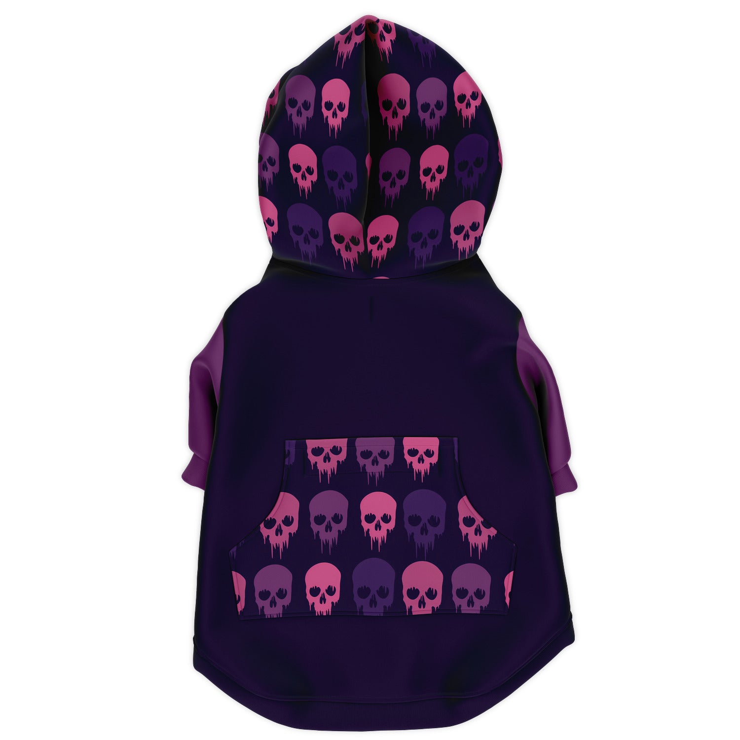 Dog Zip-Up Hoodie - Halloween Skulls