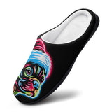 Bright Boston Holiday - Santa Pup Style Men's Cotton Slippers