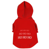 Red Holiday Dog Zip-Up Hoodie - Ho Ho Ho copy copy
