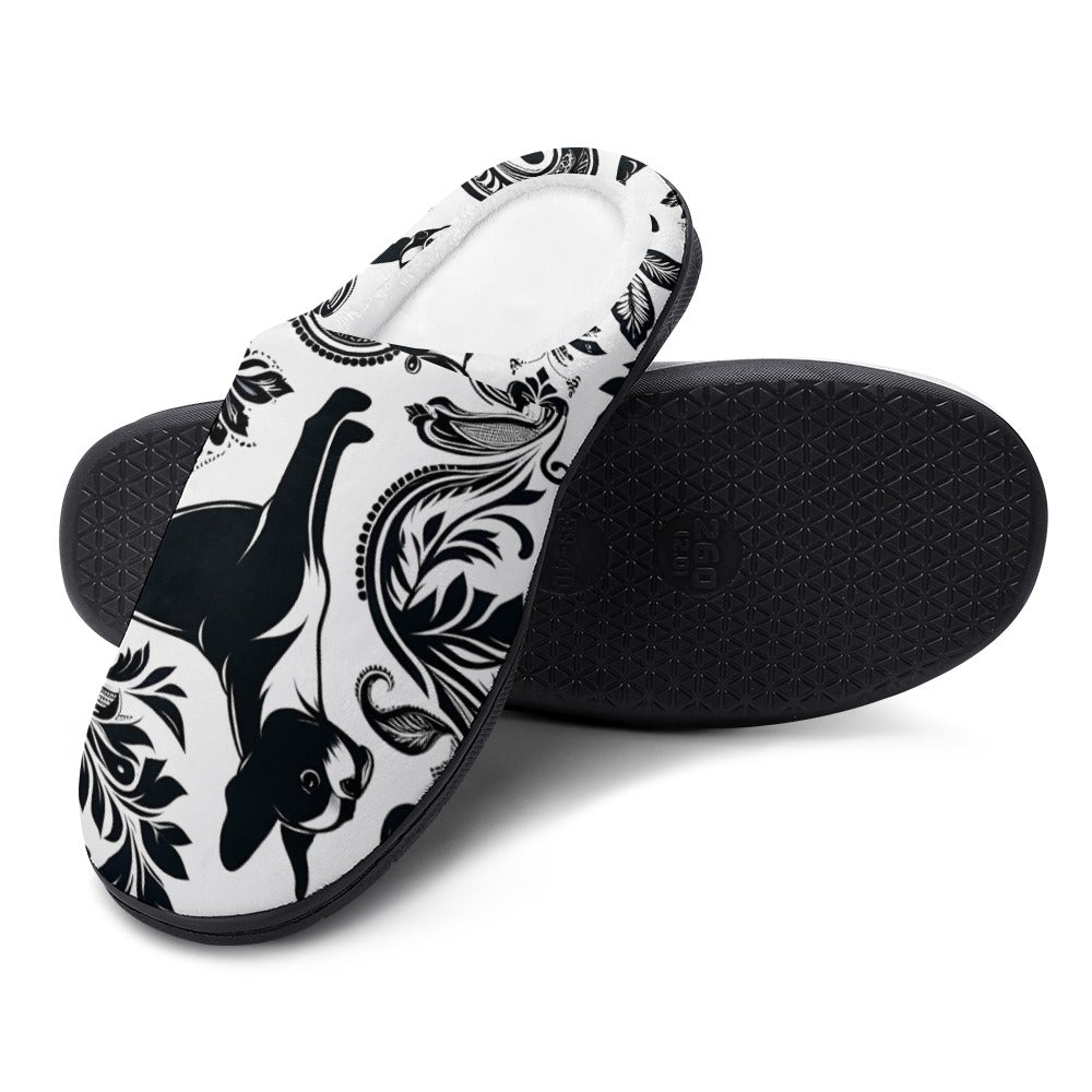 Paisley Pup - Boston Terrier Dog Men's Cotton slippers