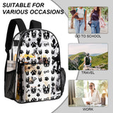 Transparent Boston Terrier Paws and Bones Bag 17 inch (New 2024)