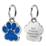 Paw Footprint Dog ID Tag