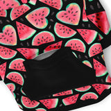 Watermelon Fruit Fashion Dog Zip-Up Hoodie - Black