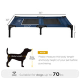 Elevated Dog Bed - Navy Blue