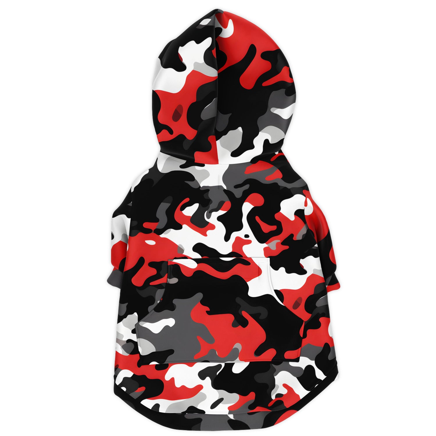 Dog Zip-Up Hoodie - Red Army Camouflage