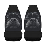 Boston Terrier Dog Face Closeup Car Seat Cover - Airbag Compatible (Set of 2)