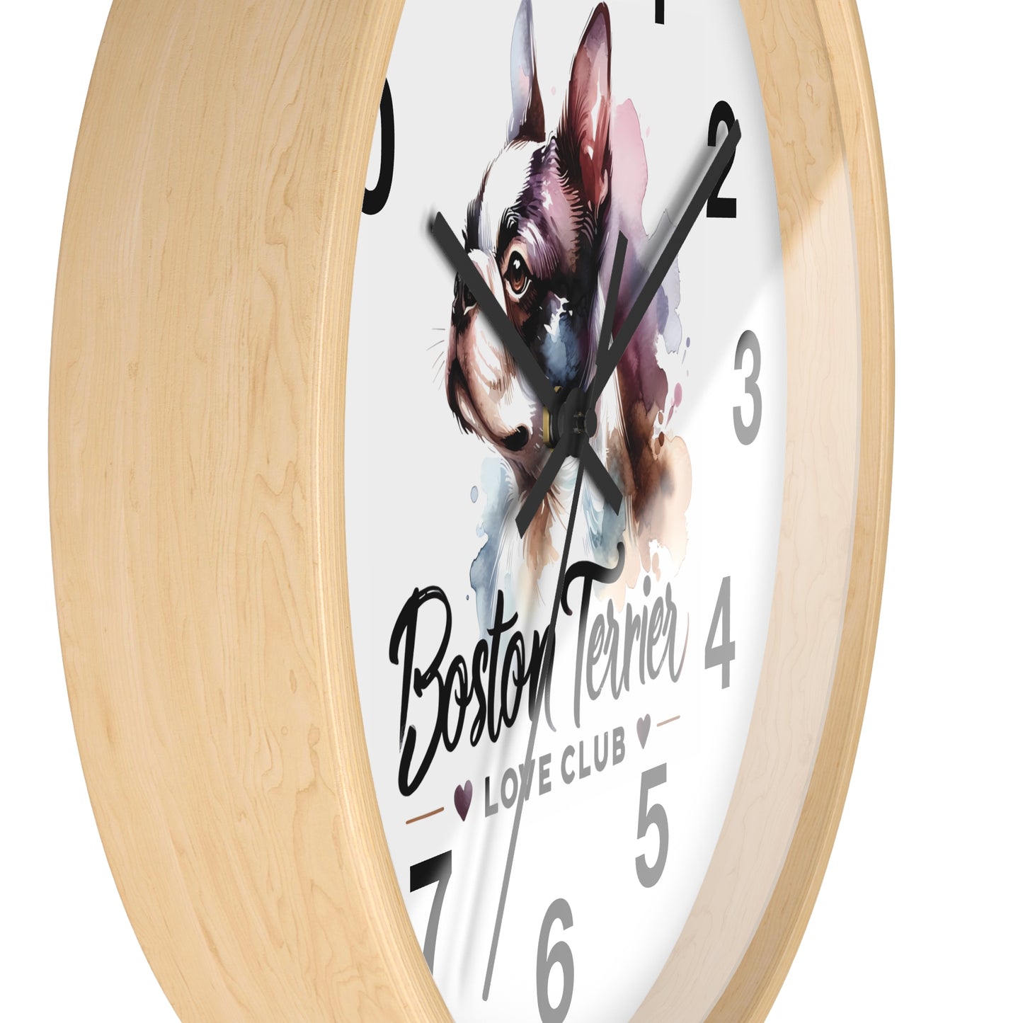 Boston Terrier Love Club Wall Clock