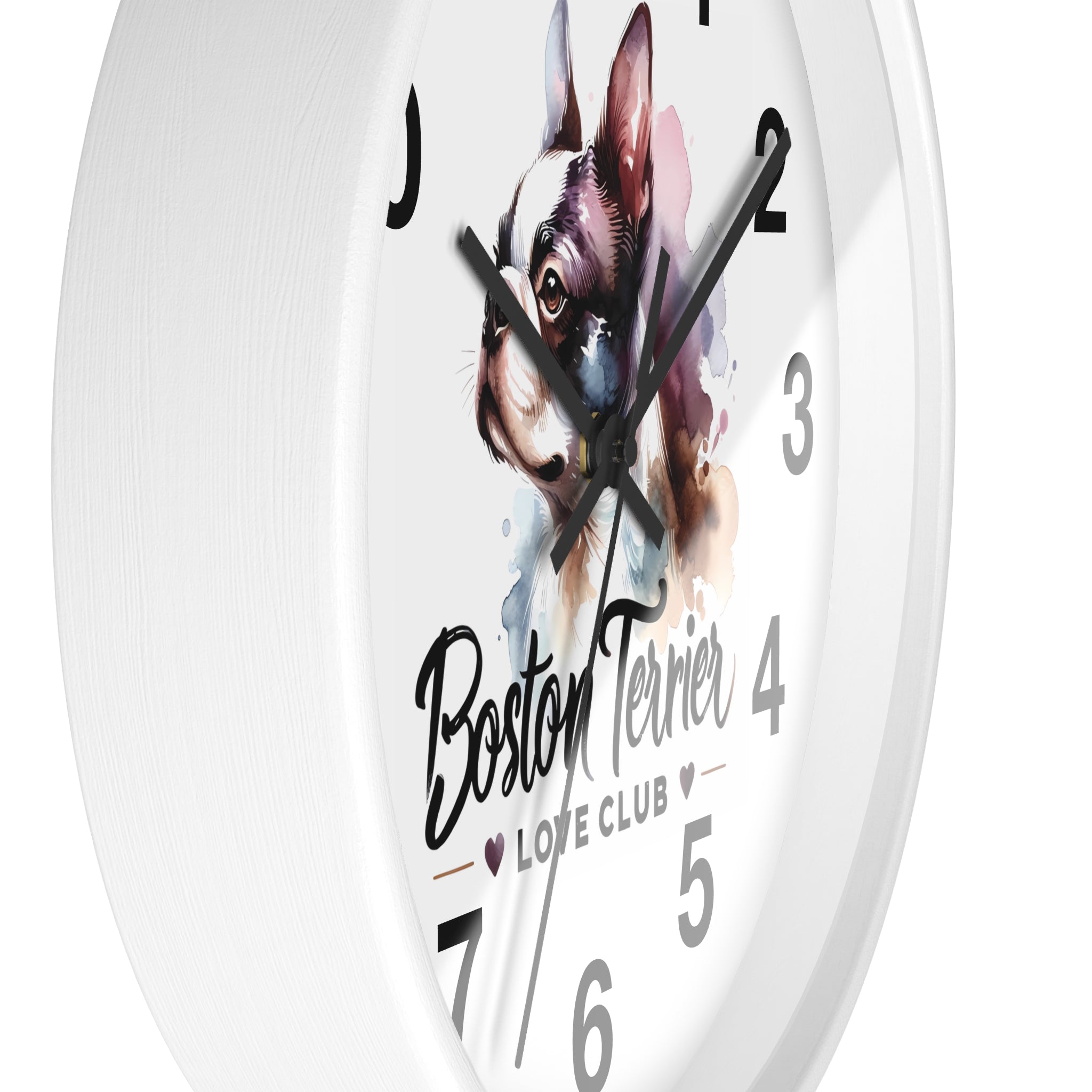 Boston Terrier Love Club Wall Clock