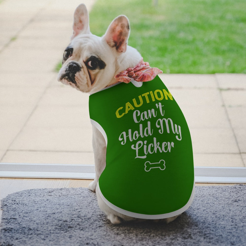 Caution Can't Hold My Licker Dog Shirt Tank Top