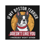 If My Boston Terrier Doesn't Like You I Probably Won't Either Magnet