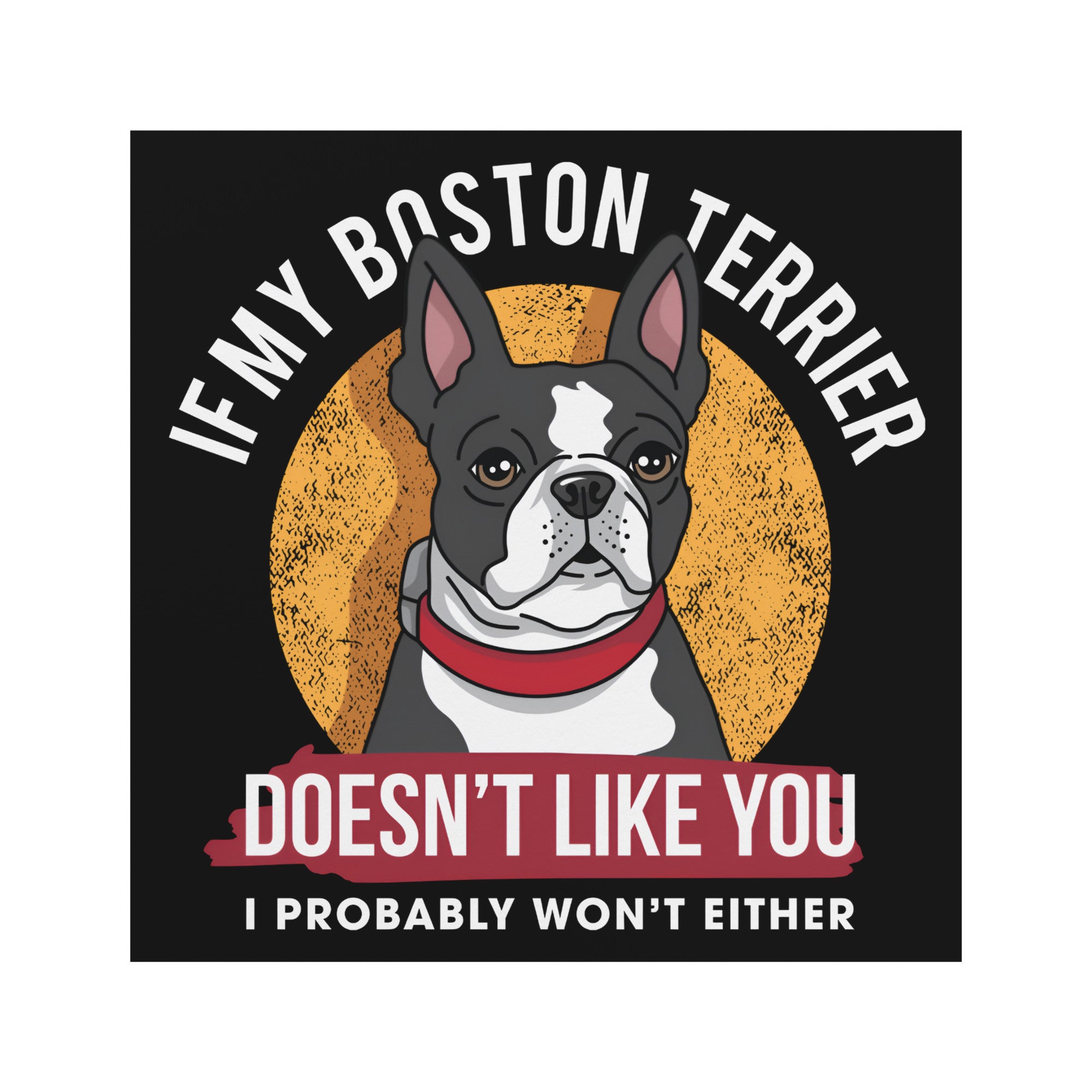 If My Boston Terrier Doesn't Like You I Probably Won't Either Magnet