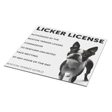 Licker License For Boston Terrier Dog Owners