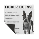 Licker License For Boston Terrier Dog Owners