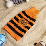 Halloween Embroidered Pumpkin Dog Sweater