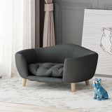 Mid-Century Modern Dog Bed - Dark Gray