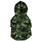 Dog Zip-Up Hoodie - Green Army Camouflage
