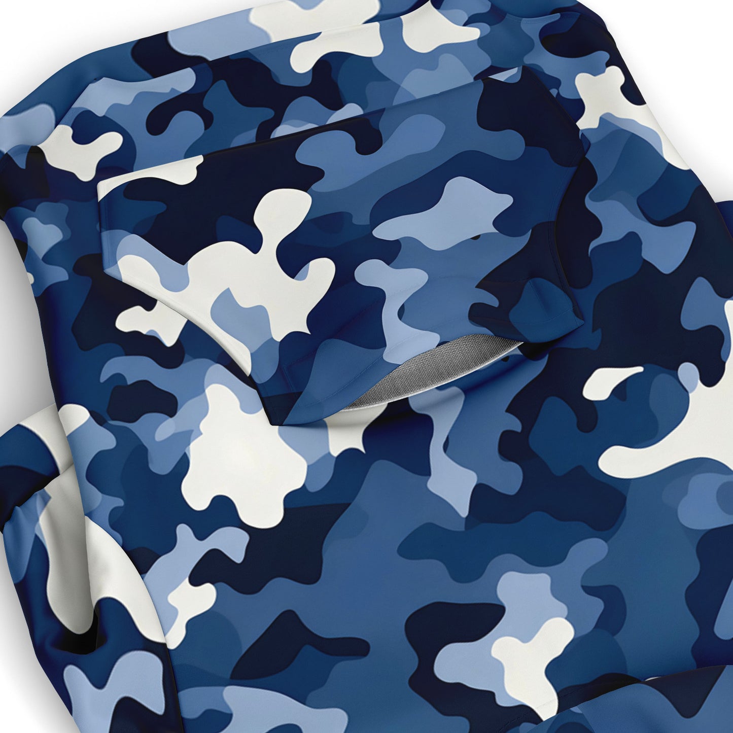 Dog Zip-Up Hoodie - Blue Army Camouflage