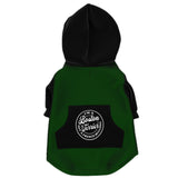 I'm A Boston Terrier Not A French Bulldog Zip-Up Dog Hoodie - Green and Black