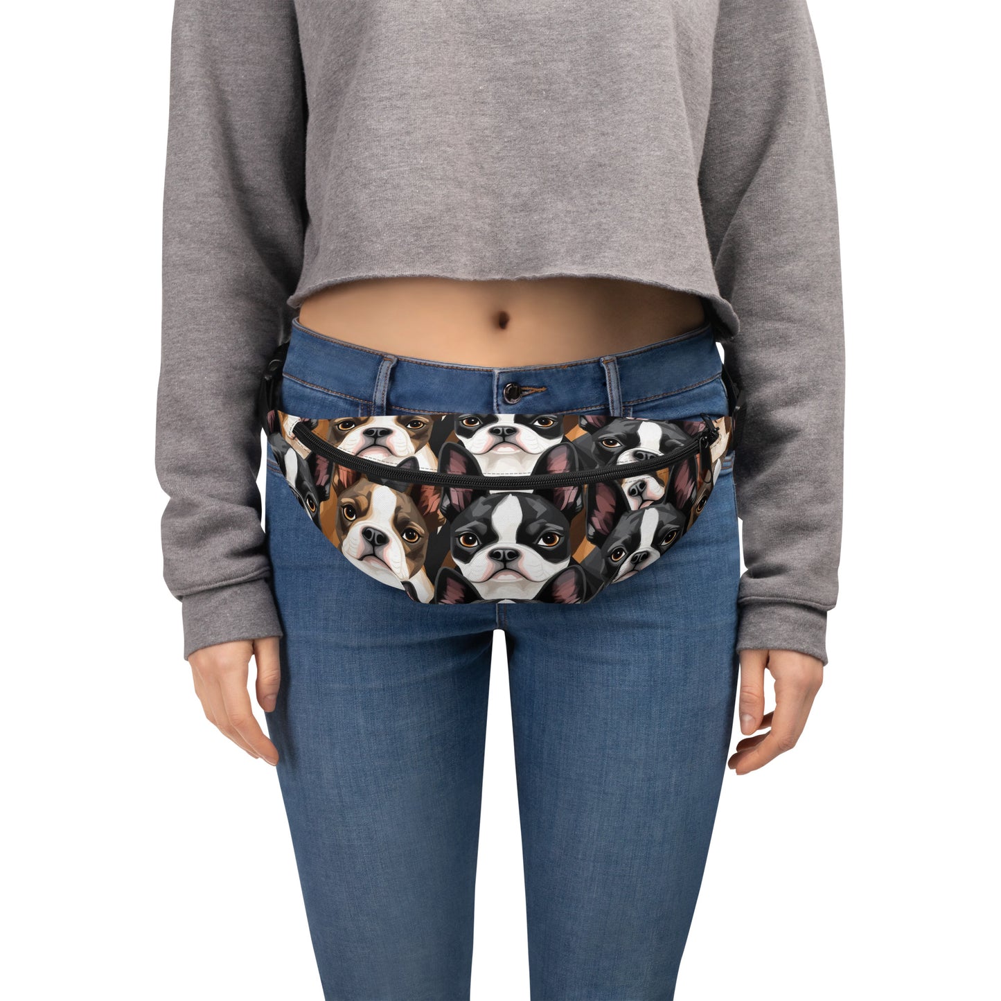 Boston Terrier Dogs Crowd Fanny Pack