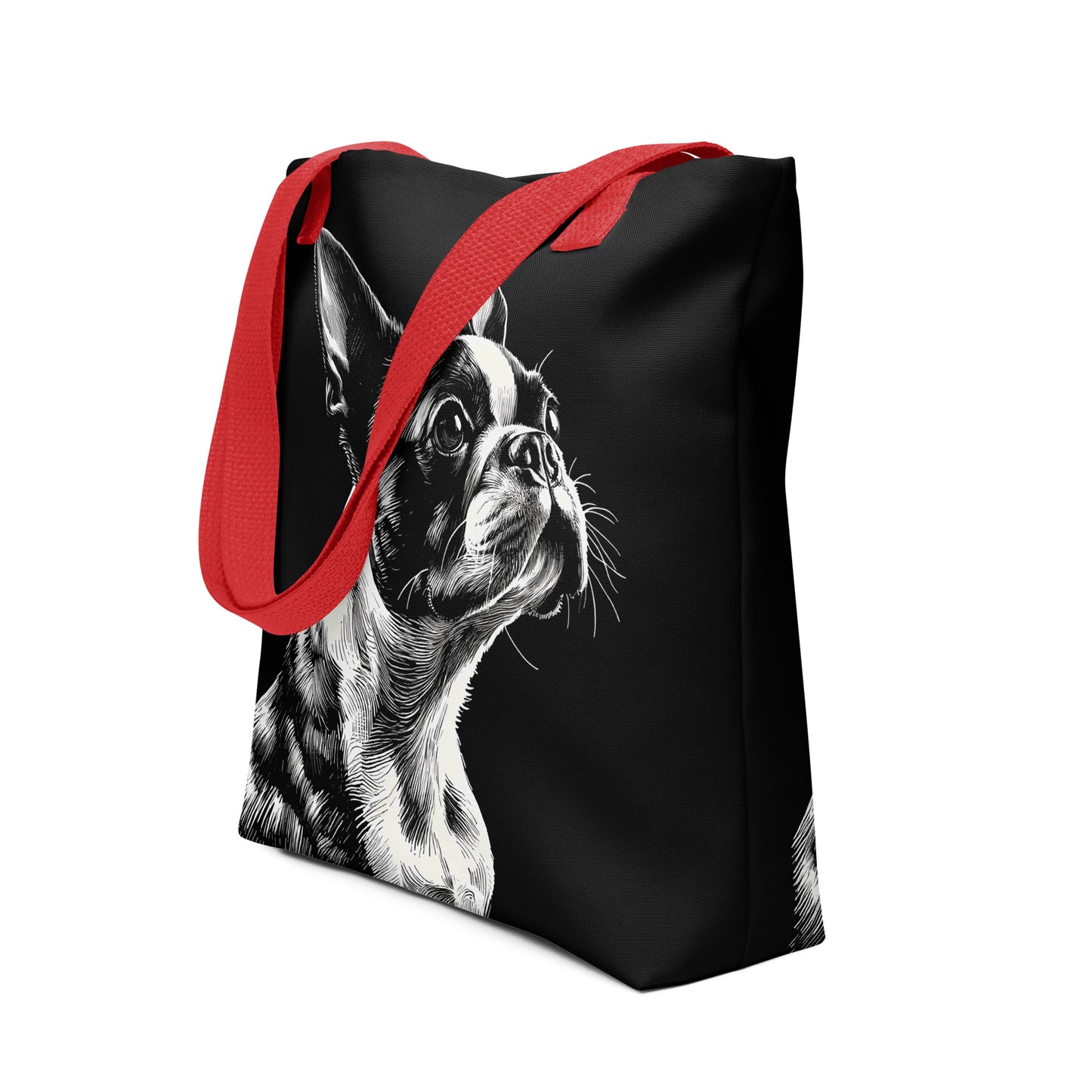 Boston Terrier Line Art Tote Bag