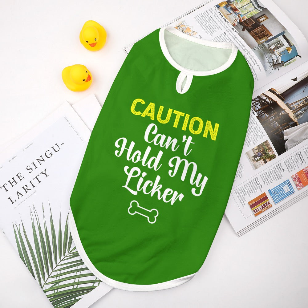 Caution Can't Hold My Licker Dog Shirt Tank Top