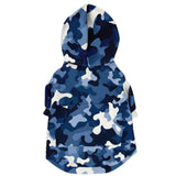 Dog Zip-Up Hoodie - Blue Army Camouflage