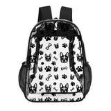 Transparent Boston Terrier Paws and Bones Bag 17 inch (New 2024)
