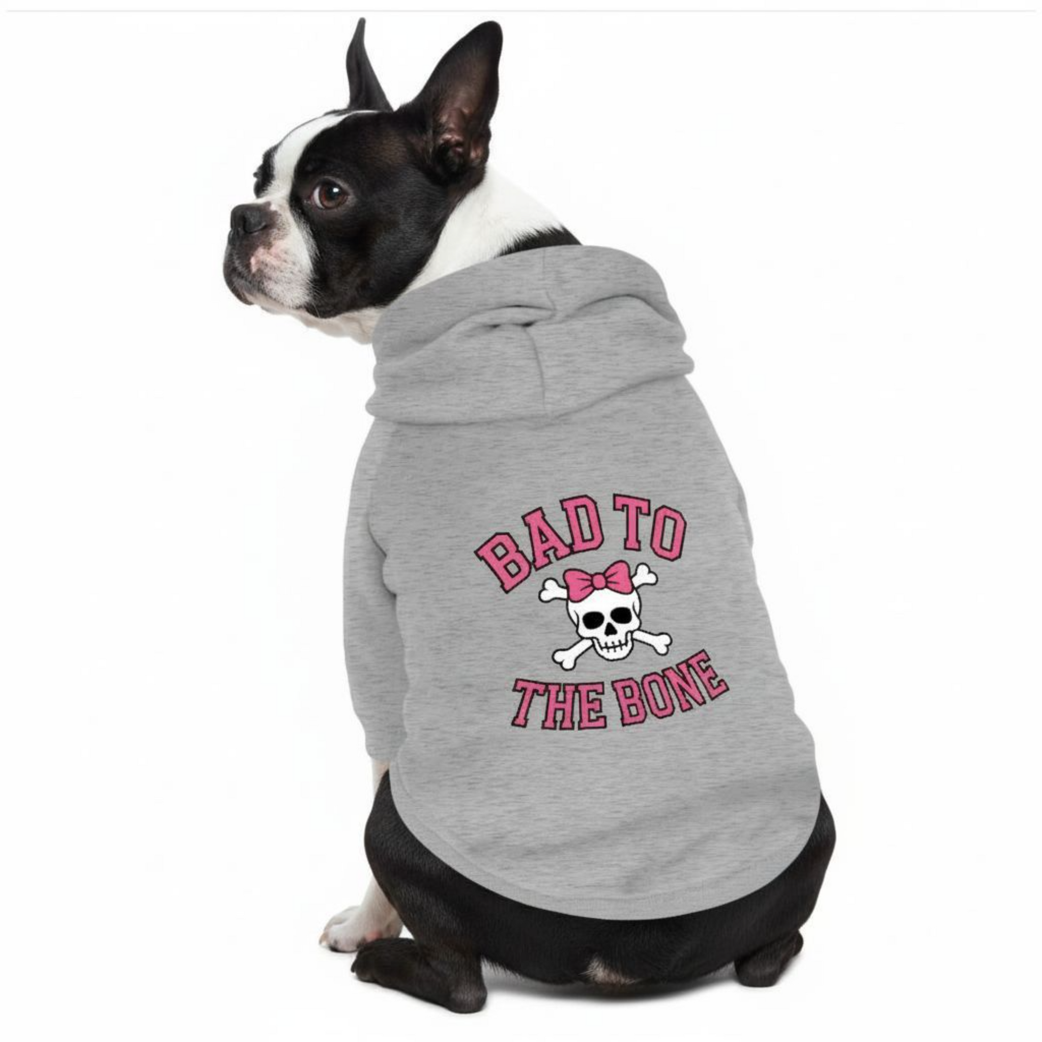 Bad To The Bone Female 100% Cotton Dog Fleece Hoodie