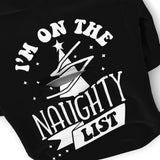 I'm On The Naughty List Christmas Dog Zip-Up Hoodie - Black