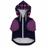 Dog Zip-Up Hoodie - Halloween Skulls