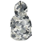 Dog Zip-Up Hoodie - Grey Beige Army Camouflage