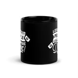Less People More Dogs Black Glossy Mug