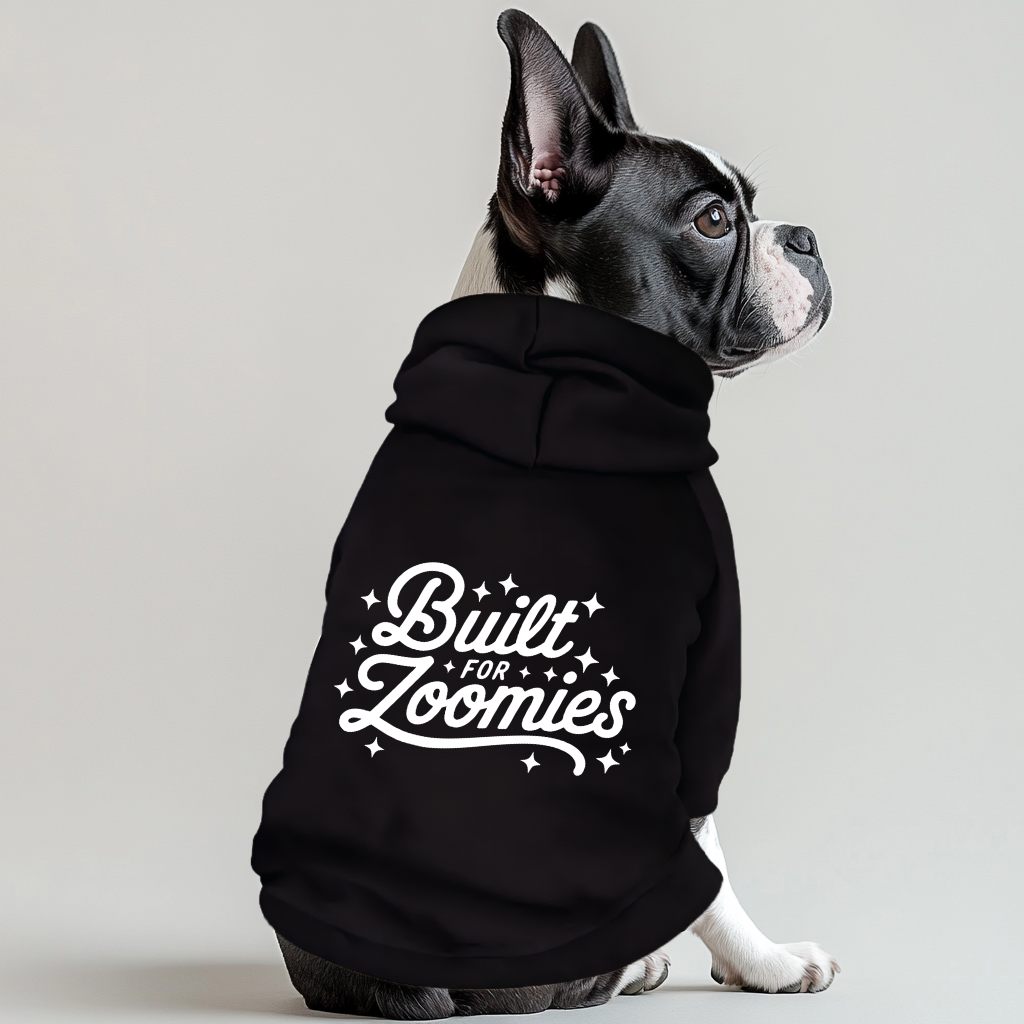 Built For Zoomies 100% Cotton Dog Fleece Hoodie