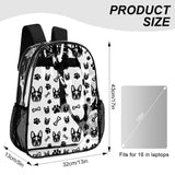 Transparent Boston Terrier Paws and Bones Bag 17 inch (New 2024)