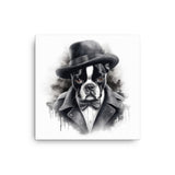 Boston Terrier Gentleman on Canvas
