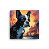 Artistic Representation Of A Boston Terrier In A Surreal Place Canvas